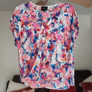W5 Floral Short Sleeve Blouse